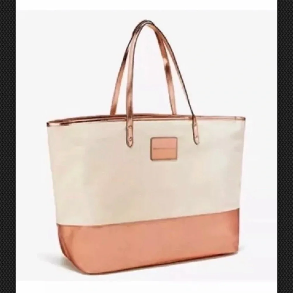 Victoria’s Secret New Canvas Rose Gold Tote